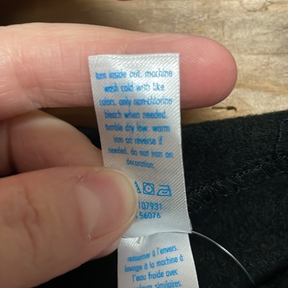 Justice size 12 black sparkly logo hoodie - Picture 4 of 6